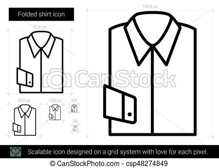 450x344 folded shirt line icon folded shirt vector line icon isolated - Folded Shirt Drawing