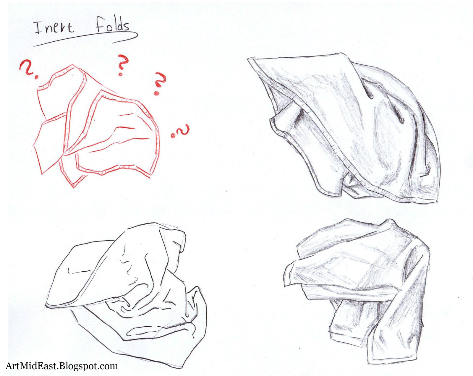 1600x1272 how to draw clothes and folds! drawing lessons - Folded Shirt Drawing