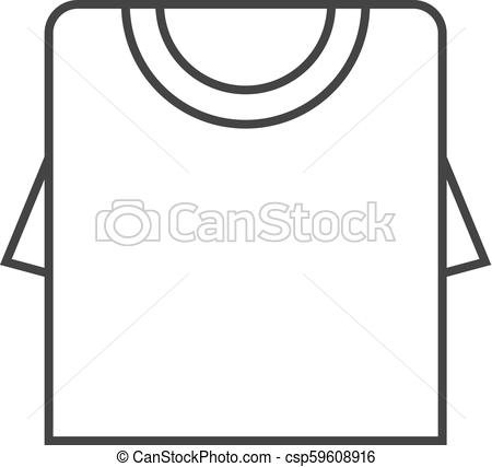 450x427 Outline Icon - Folded Shirt Drawing