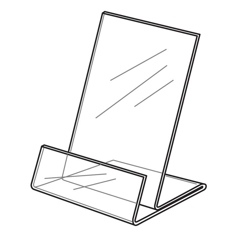 800x800 Quick Ship Acrylic Folded Shirt Easel - Folded Shirt Drawing