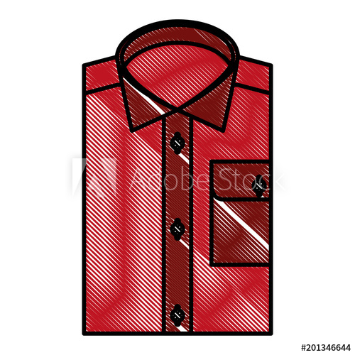 500x500 Clothes Men Folded Shirt Fashion Image Vector Illustration Drawing - Folded Shirt Drawing