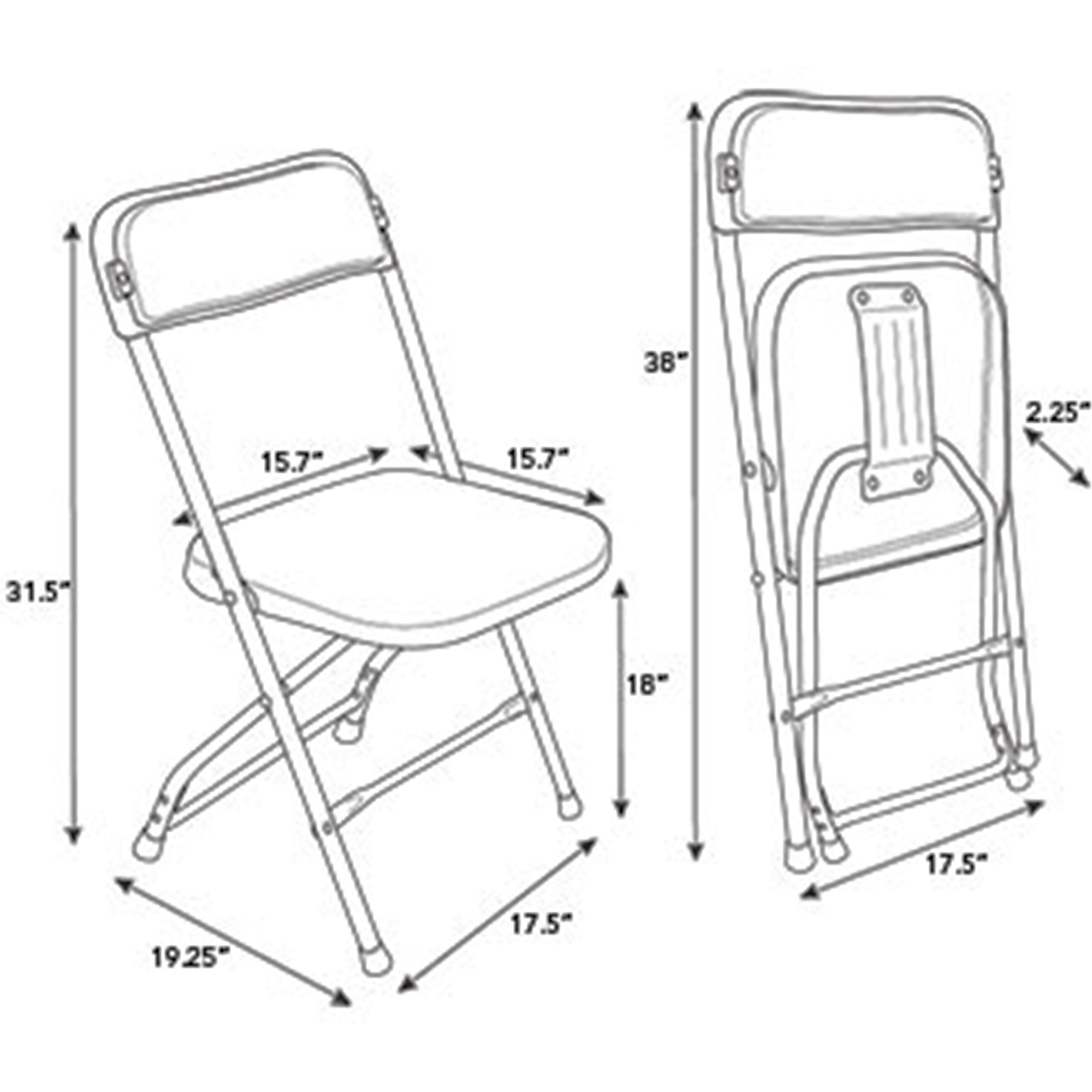 2000x2000 Samsonite Series Injection Mold Folding Chair - Folding Chair Drawing