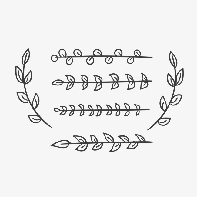 650x650 line drawing decorative foliage, continental wreath, european - Foliage Drawing