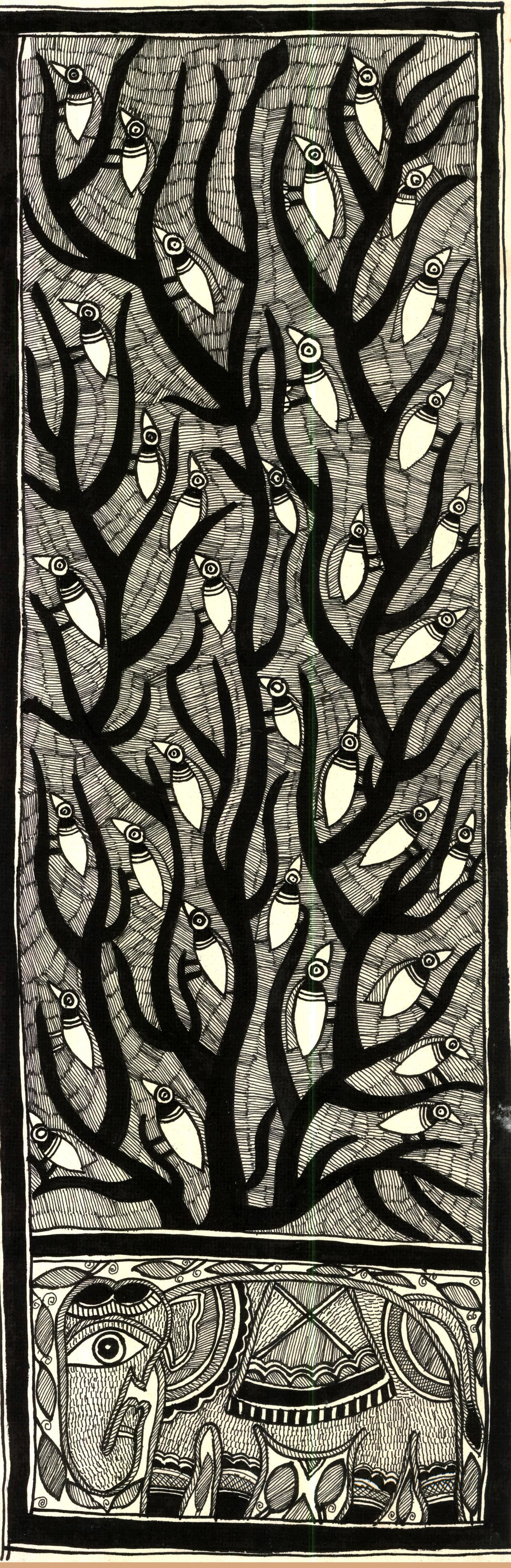1200x3680 tree of life - Folk Drawing