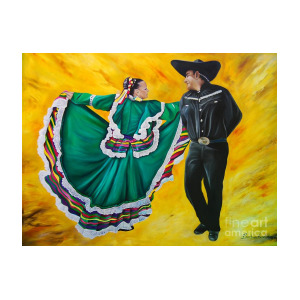 300x300 folklorico dancers painting - Folklorico Dancer Drawing