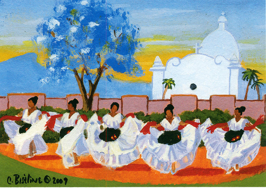 900x637 folklorico dancers painting - Folklorico Dancer Drawing