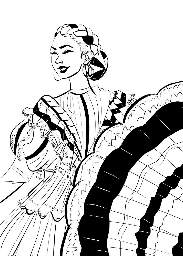 714x1000 image result for drawing folklorico - Folklorico Dancer Drawing
