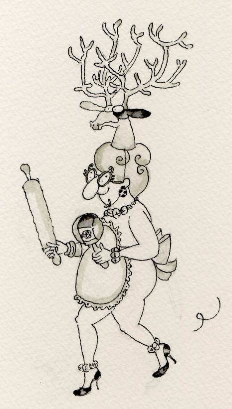 465x821 la danza del venado the new yorker - Folklorico Dancer Drawing