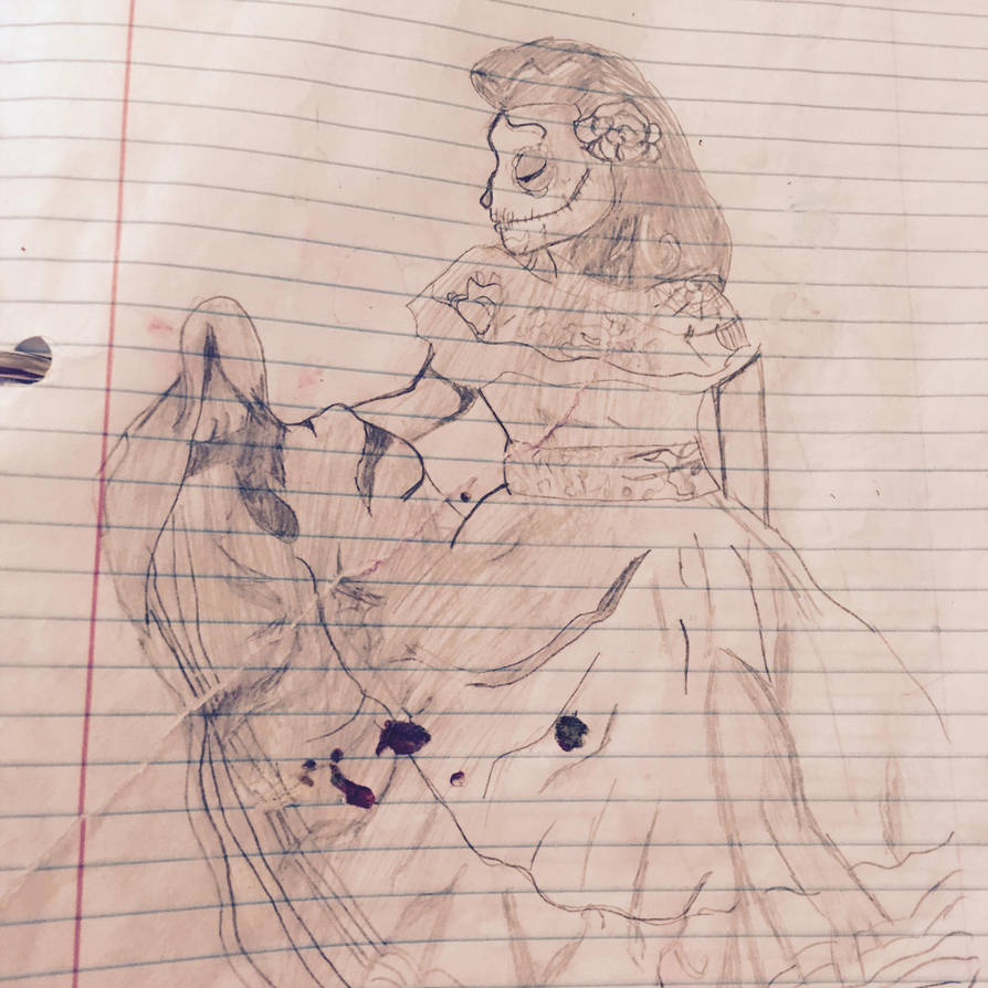 894x894 sugar skull folklorico dancer - Folklorico Dancer Drawing