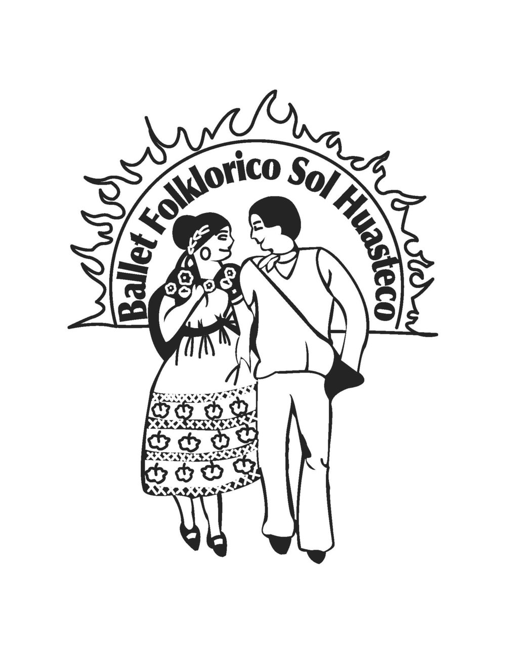 1000x1294 tuition ballet folklorico sol huasteco - Folklorico Dancer Drawing