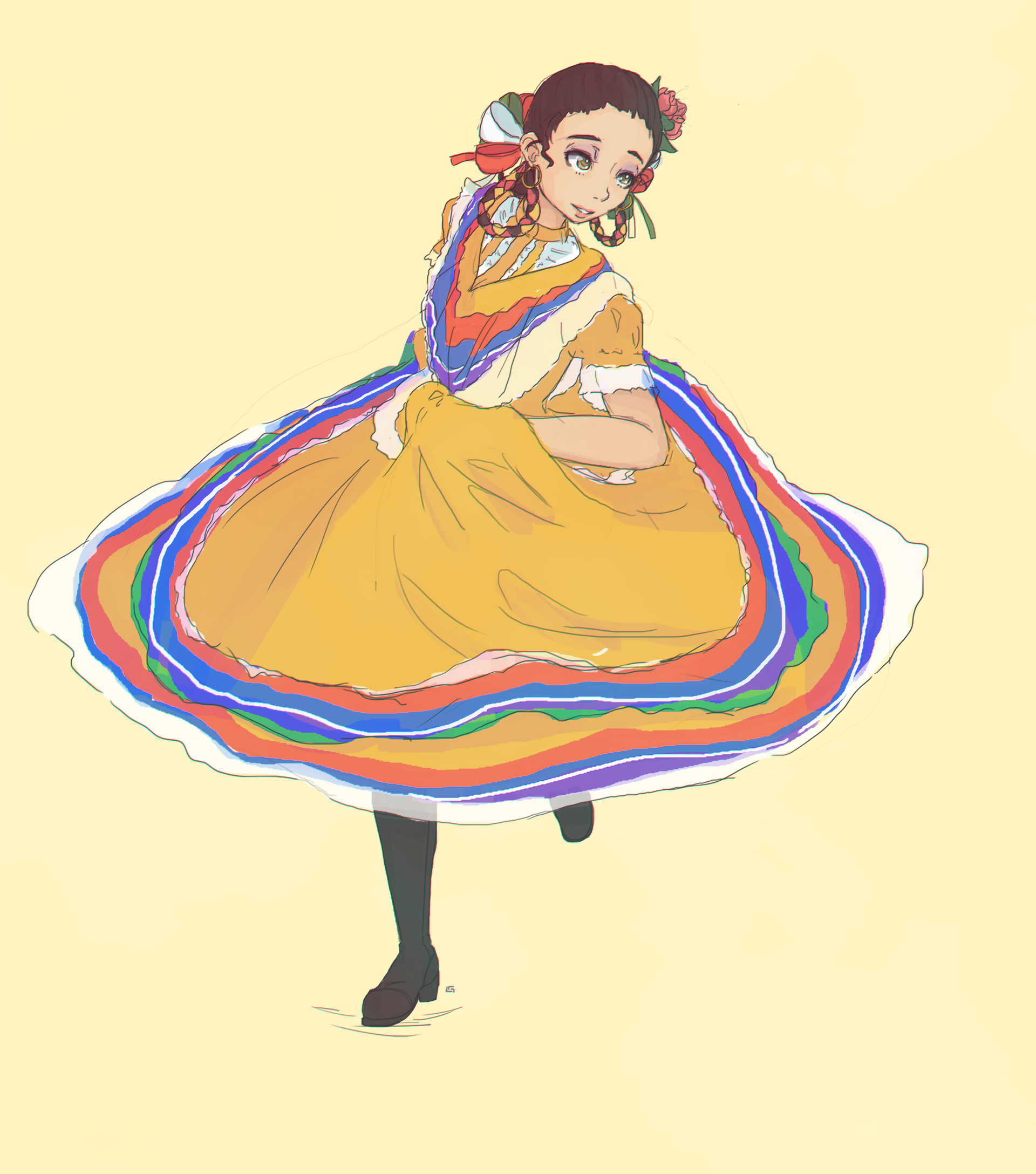 Folklorico Dancer Drawing at Explore collection of