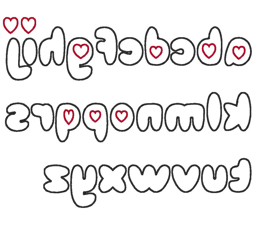 1029x907 best hd cute bubble letter fonts drawing - Fonts Drawing