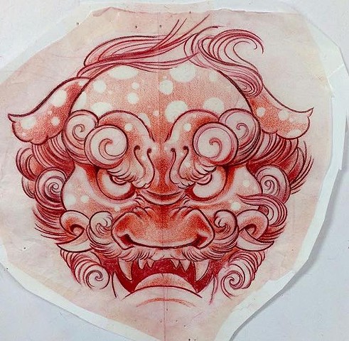 491x480 empire tattoo - Foo Dog Drawing
