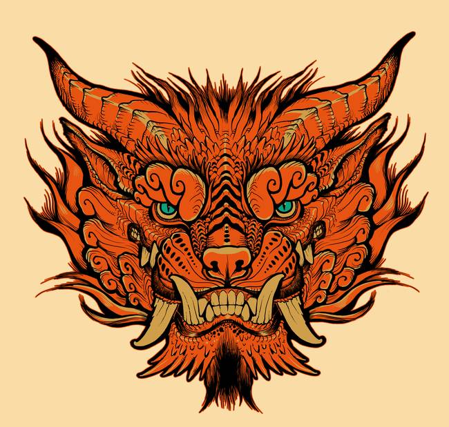 650x619 foo dog - Foo Dog Drawing