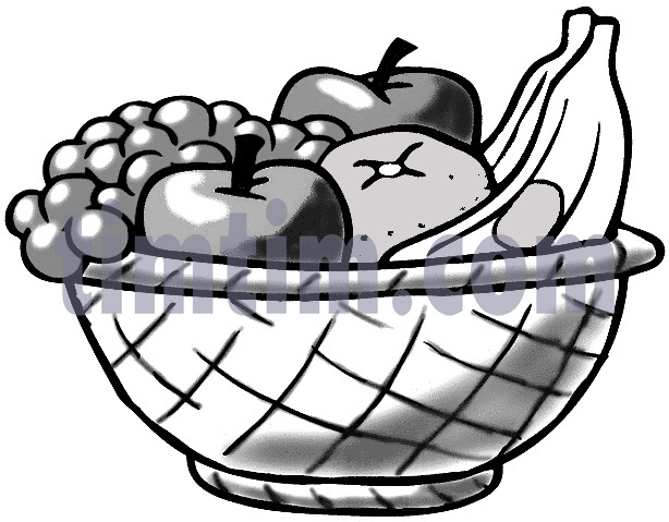 614x479 Free Drawing Of A Fruit Basket From The Category Cooking Food - Food Basket Drawing
