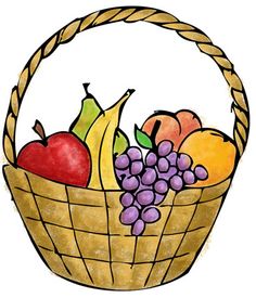 236x275 Fruit Basket Drawing - Food Basket Drawing