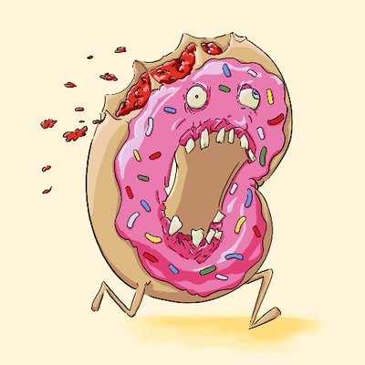 400x400 ugly gourmet on twitter bacon him crazy! - Food Drawings