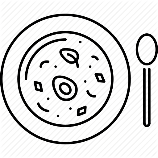 512x512 Egg, Food, Plate, Restaurant, Soup, Spoon Icon - Food Plate Drawing