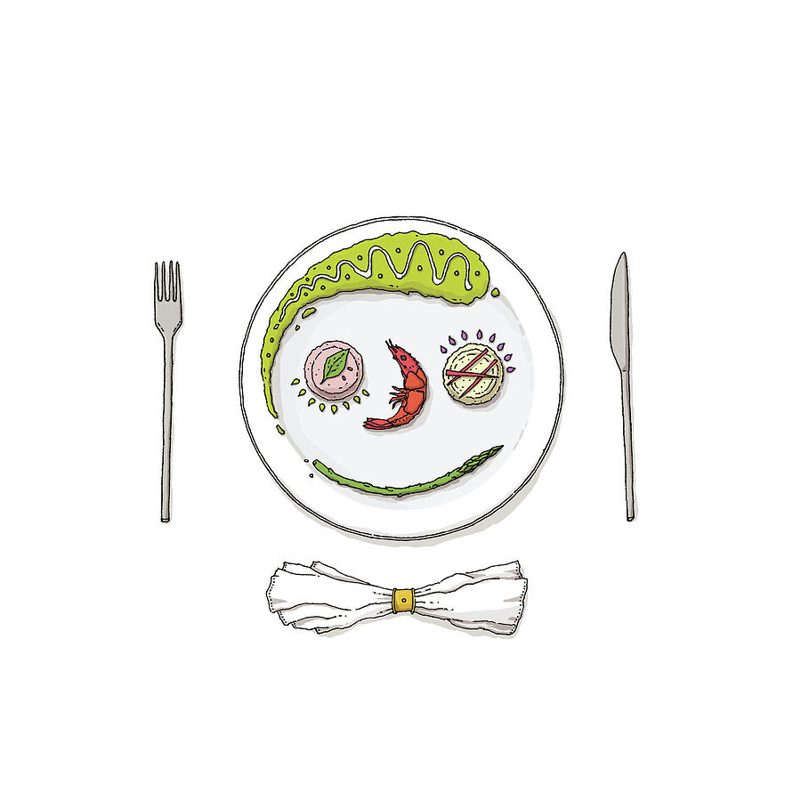900x900 Smiley Face Created With Food On Plate Drawing - Food Plate Drawing