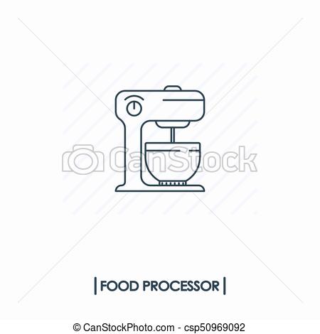 450x470 food processor outline icon isolated - Food Processor Drawing