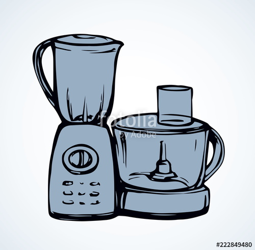 500x489 food processor vector drawing stock image and royalty free - Food Processor Drawing