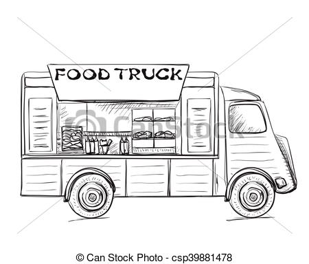 Food Truck Drawing at PaintingValley.com | Explore collection of Food