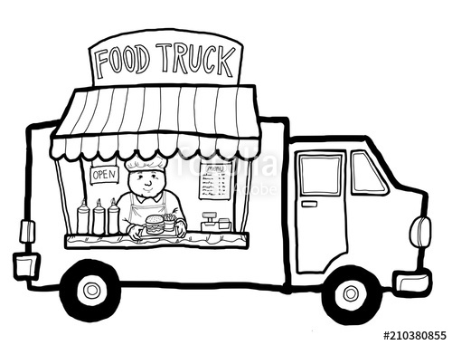 500x381 Street Food Truck Stock Photo And Royalty Free Images On Fotolia - Food Truck Drawing