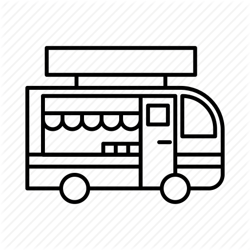 512x512 Business, Food, Street, Truck, Van Icon - Food Truck Drawing