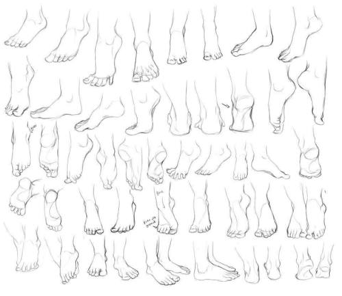 500x433 Foot Drawing Tutorial Tumblr - Foot Drawing