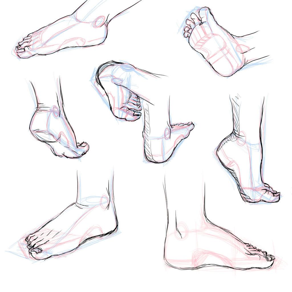 1024x1024 How To Draw Baby Feet - Foot Line Drawing
