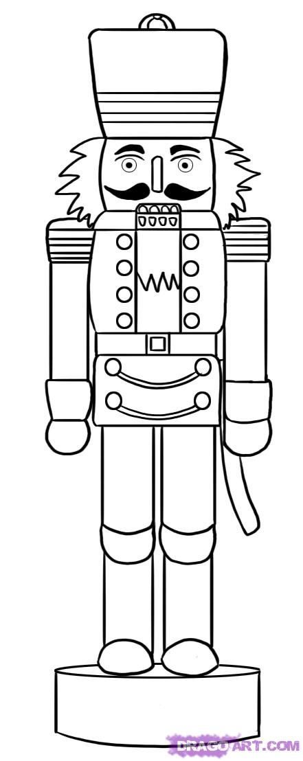 441x1108 line drawing of a nutcracker i saw a foot nutcracker standing - Foot Line Drawing