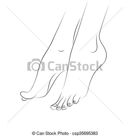 Foot Outline Drawing at PaintingValley.com | Explore collection of Foot ...