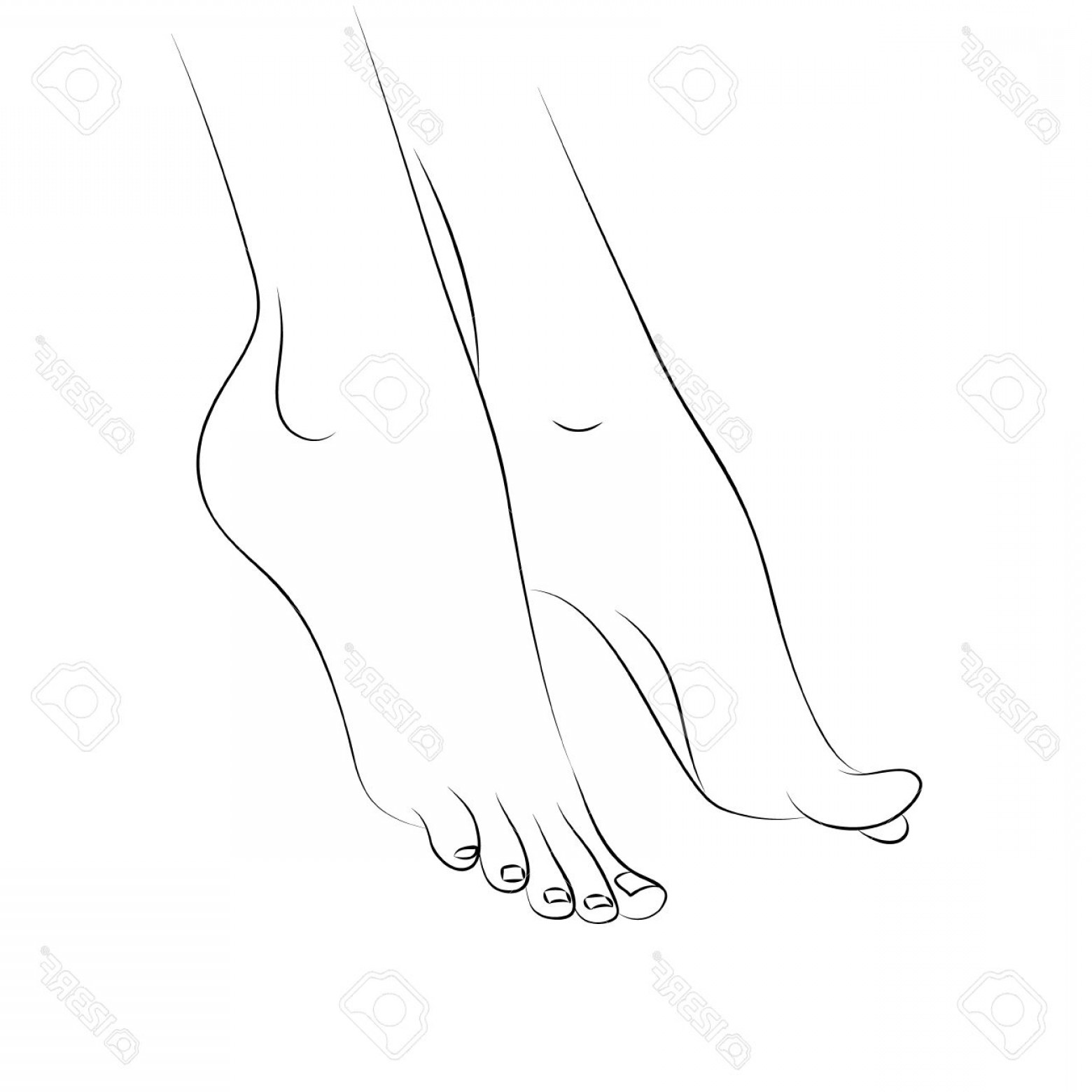 Foot Outline Drawing at Explore collection of Foot