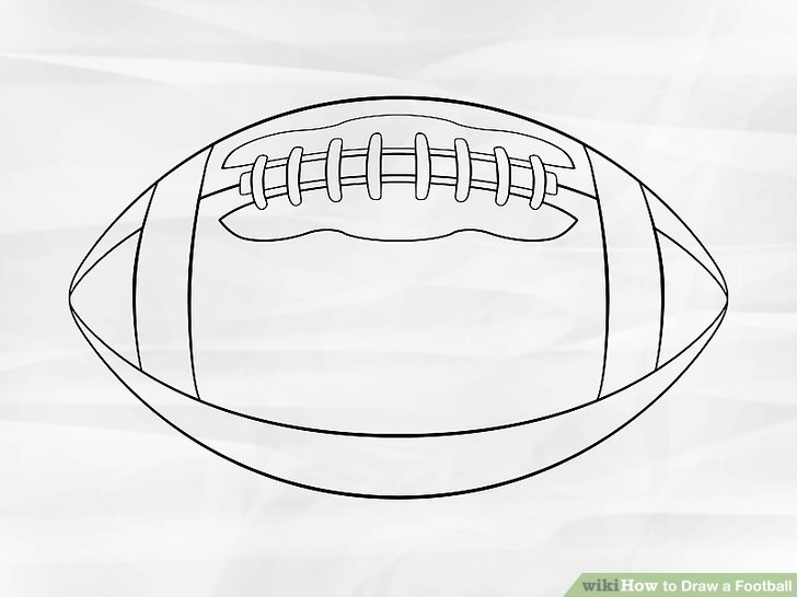 728x546 How To Draw A Football Steps - Football Ball Drawing