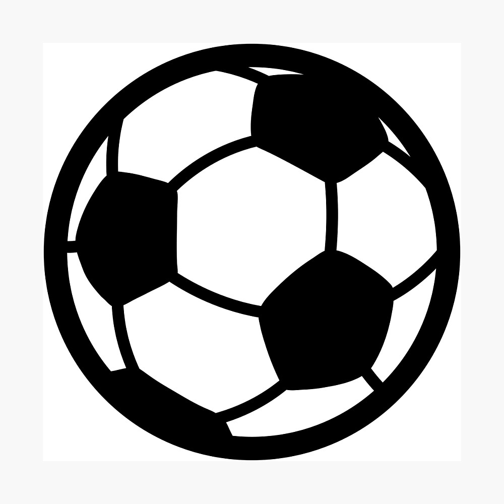 1000x1000 Soccer Ball Drawing Photographic Print - Football Ball Drawing