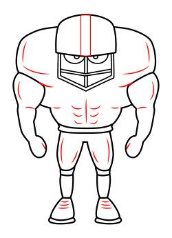 250x345 drawing a cartoon football player in painting pumpkins - Football Cartoon Drawing