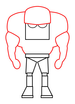 250x345 Drawing A Cartoon Football Player - Football Cartoon Drawing