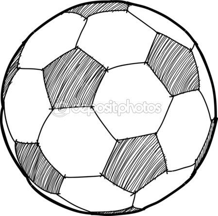 449x445 Hand Writing Soccer Ball - Football Cartoon Drawing