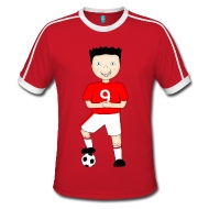 190x190 Artform Designs Cartoon Football Player In Red And White Strip - Football Cartoon Drawing