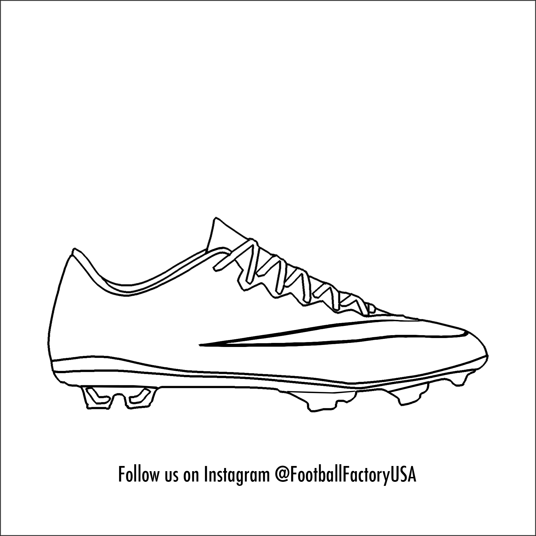 1860x1860 football cleats coloring page - Football Cleats Drawing
