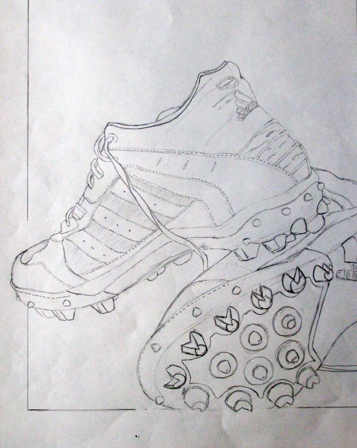 700x878 how to draw football cleats - Football Cleats Drawing