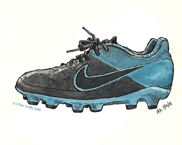 600x477 cleats petescully - Football Cleats Drawing