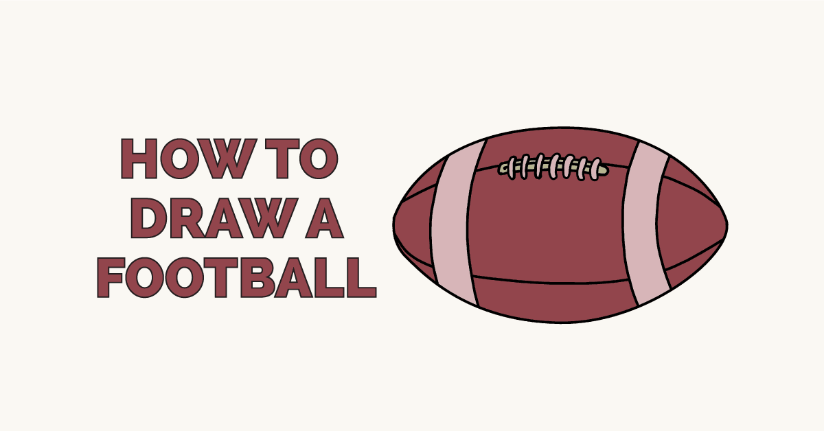 1200x628 How To Draw A Football - Football Drawing