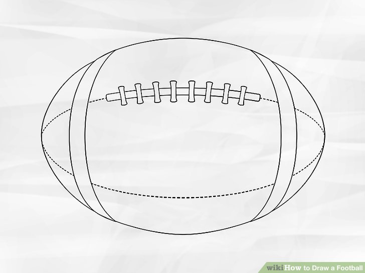 728x546 How To Draw A Football Steps - Football Drawing