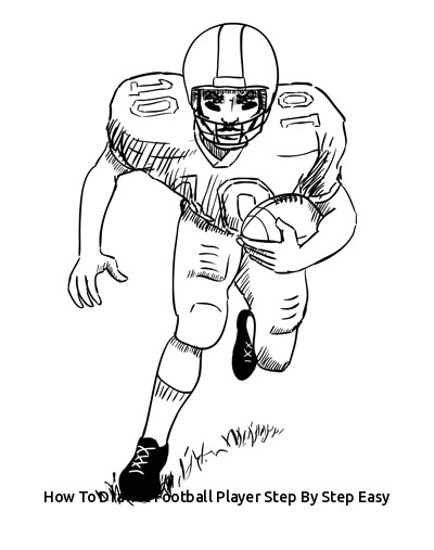 400x507 How To Draw A Football Player Step - Football Drawing Easy
