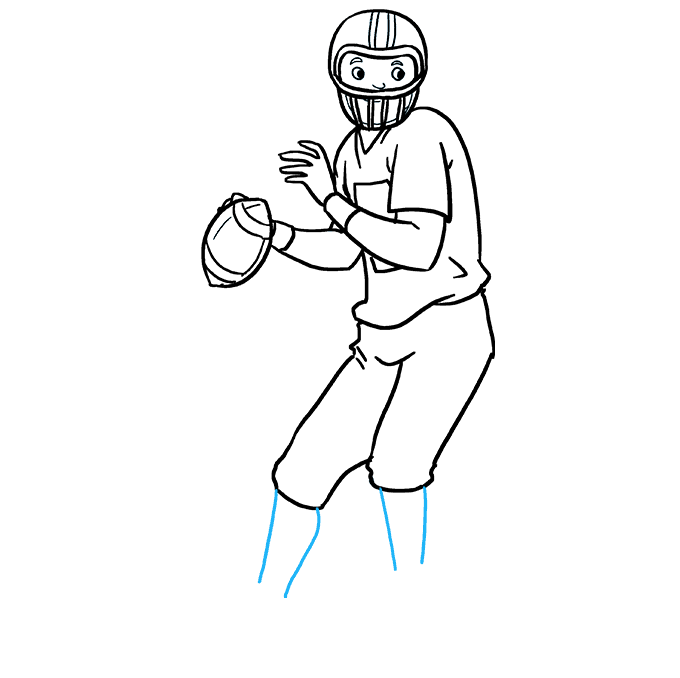 680x678 How To Draw A Football Player - Football Drawing Easy