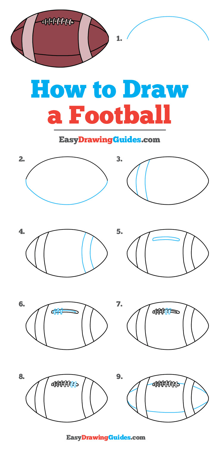 736x1508 Very Easy Drawings For Beginners Unique How To Draw A Football - Football Drawing Easy
