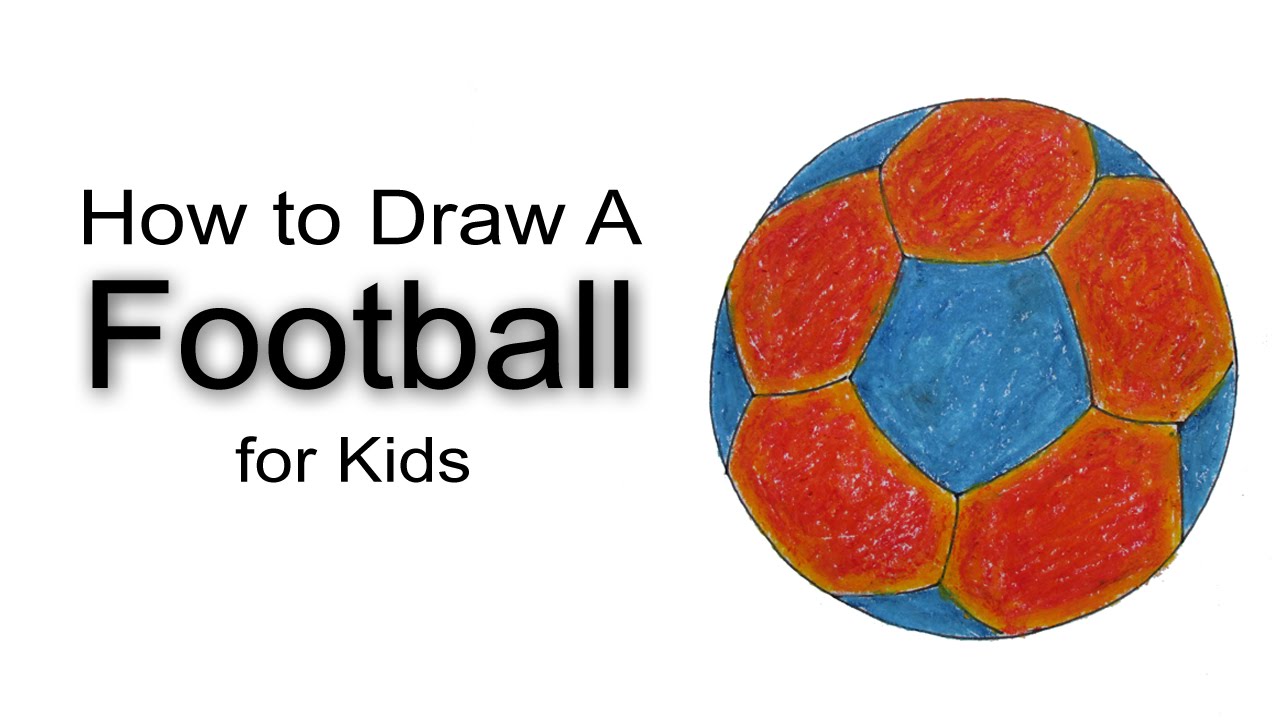 1280x720 How To Draw A Football For Kids - Football Drawing For Kids