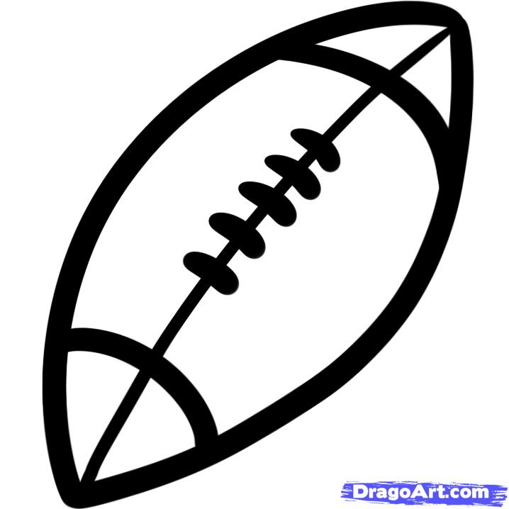 718x718 How To Draw A Football For Kids, Step - Football Drawing For Kids
