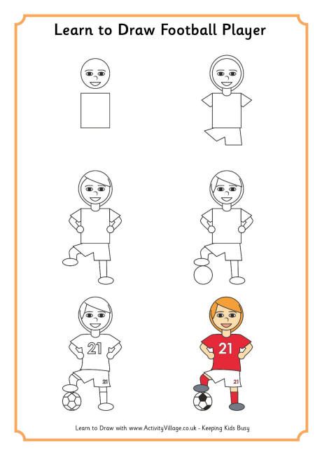 460x650 learn to draw a football player cool stuff in football - Football Drawing For Kids